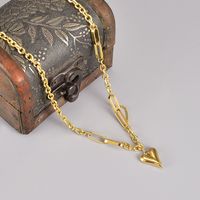 Elegant Heart Shape Titanium Steel Plating Gold Plated Pendant Necklace main image 1