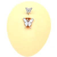 Novelty Butterfly Alloy Plating White Gold Plated Belly Ring sku image 1