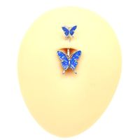 Neuheit Schmetterling Legierung Überzug Weißgold Plattiert Bauchnabelpiercing main image 3