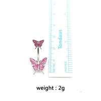 Novelty Butterfly Alloy Plating White Gold Plated Belly Ring sku image 2