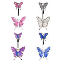 Novelty Butterfly Alloy Plating White Gold Plated Belly Ring main image 1
