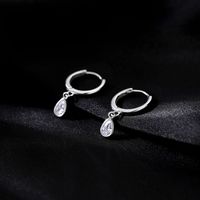 Simple Style Water Droplets Metal Plating Inlay Zircon 14k Gold Plated Women's Drop Earrings main image 5