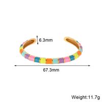 Vintage Style Simple Style Classic Style Multicolor Stainless Steel Plating 18k Gold Plated Bangle sku image 1
