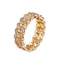 Simple Style Solid Color Brass Gold Plated Silver Plated Zircon Rings In Bulk sku image 1