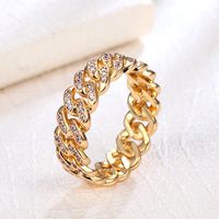 Simple Style Solid Color Brass Gold Plated Silver Plated Zircon Rings In Bulk main image 5