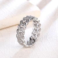 Simple Style Solid Color Brass Gold Plated Silver Plated Zircon Rings In Bulk sku image 8