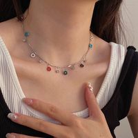 Simple Style Water Droplets Heart Shape Copper Artificial Crystal Pendant Necklace In Bulk sku image 9