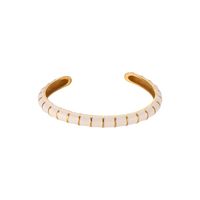 Vintage Style Simple Style Classic Style Multicolor Stainless Steel Plating 18k Gold Plated Bangle sku image 4
