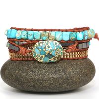 Ethnic Style Geometric Turquoise Knitting Bracelets main image 4
