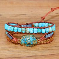 Ethnic Style Geometric Turquoise Knitting Bracelets main image 5