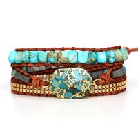 Ethnic Style Geometric Turquoise Knitting Bracelets main image 6