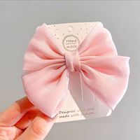 Sweet Simple Style Bow Knot Cloth Bowknot Hair Clip sku image 1