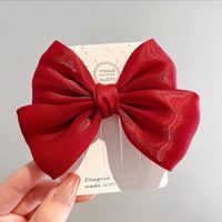 Sweet Simple Style Bow Knot Cloth Bowknot Hair Clip sku image 2