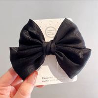 Sweet Simple Style Bow Knot Cloth Bowknot Hair Clip sku image 3