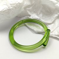 Fashion Interspersed Resin Bracelet Transparent Irregular Adjustable Acrylic Simple Bracelet sku image 4