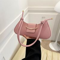 Femmes Moyen Toutes Les Saisons Faux Cuir De Base Sac Sous Les Bras main image 3