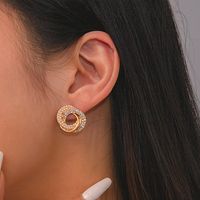 Elegant Starfish Flower Bow Knot Alloy Plating Inlay Artificial Pearls Rhinestones Gold Plated Women's Earrings main image 8