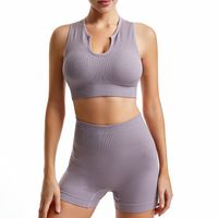 Style Simple Couleur Unie Nylon Dos Nu Survêtement Brassière main image 4