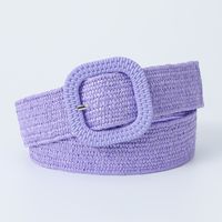 Sweet Simple Style Solid Color Pp Grass Plastic Women's Woven Belts sku image 4