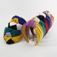 Simple Style Color Block Knot Cloth Hair Band main image 1