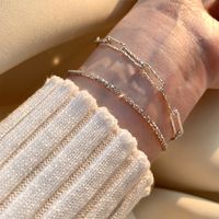 Simple Style Chains Print Sterling Silver Plating Bracelets main image 3