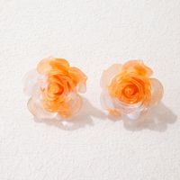Retro Blume Überzug Legierung Perle Ohrringe sku image 20