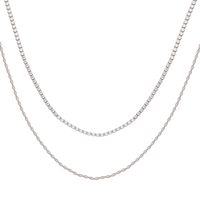 Hip-hop Cool Style Solid Color Titanium Steel Plating Inlay Zircon 18k Gold Plated Layered Necklaces main image 5