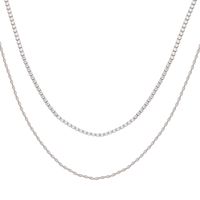Hip-hop Cool Style Solid Color Titanium Steel Plating Inlay Zircon 18k Gold Plated Layered Necklaces main image 8