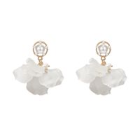 Casual Sweet Flower Alloy Hollow Out Inlay Acrylic Women's Drop Earrings main image 4