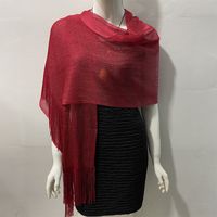 Women's Fashion Solid Color Polyester Tassel Shawls sku image 4