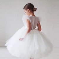 Elegant Princess Solid Color Polyester Girls Dresses main image 7