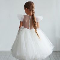 Elegant Princess Solid Color Polyester Girls Dresses main image 3