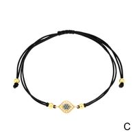 Bohemio Ojo El Plastico Resina Vidrio Tejido De Punto Chapado En Oro Mujeres Pulsera De Cable Trenzado main image 2