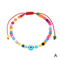 Bohemian Eye Plastic Resin Glass Knitting Gold Plated Women's Twisted Cable Bracele sku image 1