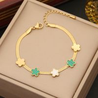 Simple Style Commute Flower Stainless Steel Plating Earrings Necklace sku image 2