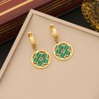 Simple Style Commute Flower Stainless Steel Plating Earrings Necklace sku image 1