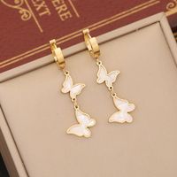 Stainless Steel 18K Gold Plated IG Style Animal Butterfly Bracelets Earrings Necklace sku image 1