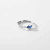 Simple Style Geometric Sterling Silver Inlay Zircon Rhodium Plated Rings main image 5
