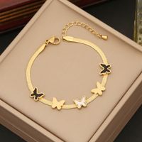 Stainless Steel 18K Gold Plated IG Style Animal Butterfly Bracelets Earrings Necklace sku image 2