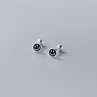 1 Par Estilo Simple Cara Sonriente Cobre Epoxy Enchapado Pendientes sku image 4