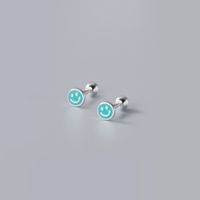 1 Par Estilo Simple Cara Sonriente Cobre Epoxy Enchapado Pendientes sku image 2