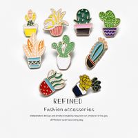 Casual Cactus Flower Alloy Enamel Metal Unisex Brooches main image 5