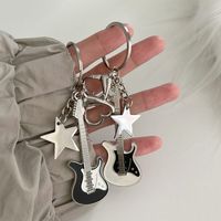 Cool Style Guitar Metal Plating Women's Bag Pendant Keychain main image 2