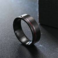 Simple Style Round Stainless Steel Enamel Men's Rings main image 4