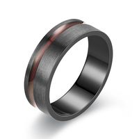 Simple Style Round Stainless Steel Enamel Men's Rings main image 5