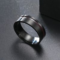 Simple Style Round Stainless Steel Enamel Men's Rings main image 3