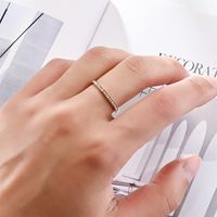 Simple Style Circle Stainless Steel Inlay Zircon Rings main image 5