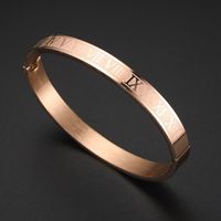 Simple Style Number Stainless Steel Bangle sku image 4