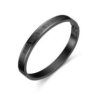 Simple Style Number Stainless Steel Bangle sku image 2