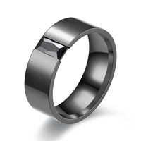 Simple Style Circle Stainless Steel Inlay Zircon Men's Rings main image 2